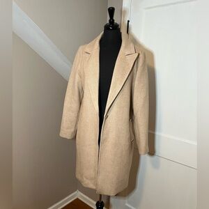 APT9 BEIGE SINGLE BUTTON COAT